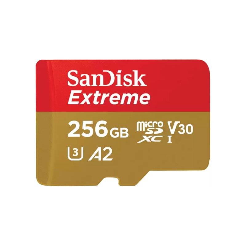 SanDisk Extreme/ micro SDXC/ 256GB/ 190MBps/ UHS-I U3 /  Class 10/ + Adaptér - obrázek produktu