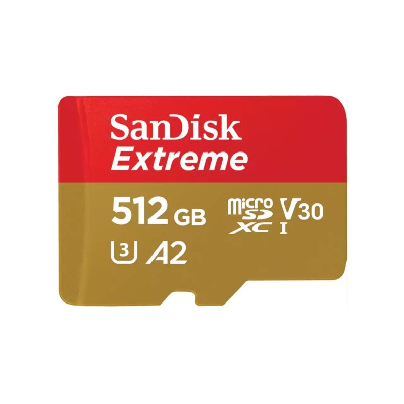 SanDisk Extreme/ micro SDXC/ 512GB/ 190MBps/ UHS-I U3 /  Class 10/ + Adaptér - obrázek produktu