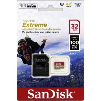 SanDisk Extreme/ micro SDHC/ 32GB/ 100MBps/ UHS-I U3 /  Class 10/ + Adaptér - obrázek č. 1