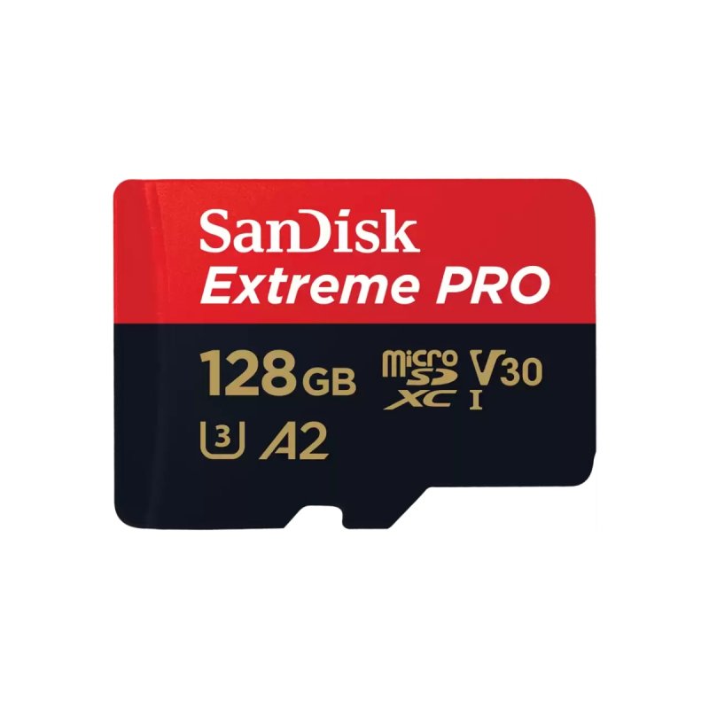 SanDisk Extreme PRO/ micro SDXC/ 128GB/ 200MBps/ UHS-I U3 /  Class 10/ + Adaptér - obrázek produktu