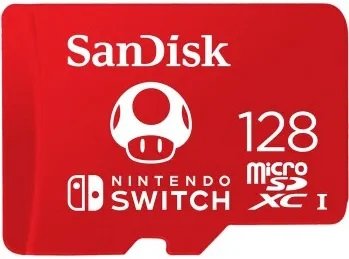 SanDisk Ninendo Switch/ micro SDXC/ 128GB/ 100MBps/ UHS-I U3 /  Class 10/ Červená - obrázek produktu