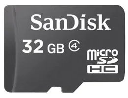 Sandisk/ micro SDHC/ 32GB/ 18MBps/ Class 4/ + Adaptér/ Černá - obrázek produktu