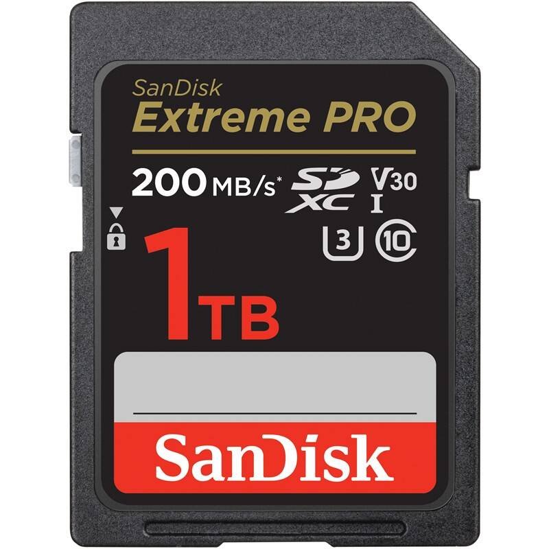 SanDisk Extreme PRO/ SDXC/ 1TB/ 200MBps/ UHS-I U3 /  Class 10/ Černá - obrázek produktu