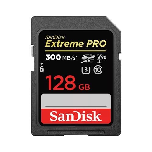 SanDisk  Extreme PRO/ SDXC/ 128GB/ 300MBps/ UHS-II U3 /  Class 10/ Černá - obrázek produktu