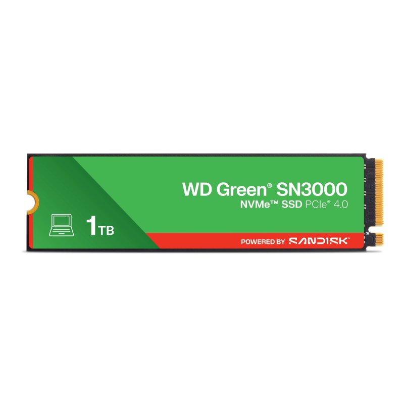 WD Green SN3000 POWERED BY SANDISK / 1TB / SSD / M.2 NVMe - obrázek produktu