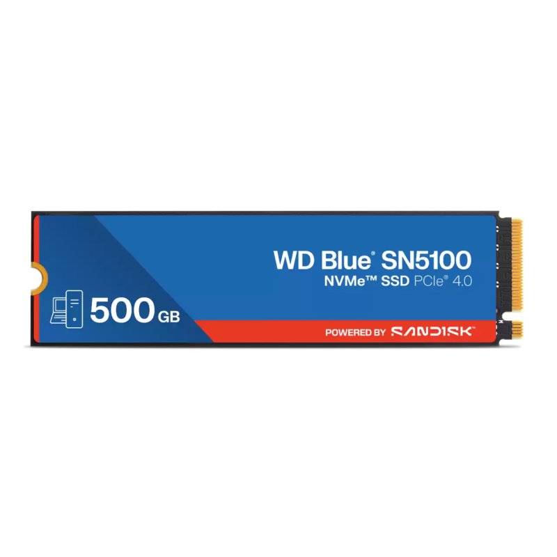WD Blue SN5100 POWERED BY SANDISK / 500GB / SSD / M.2 NVMe / Modrá - obrázek produktu