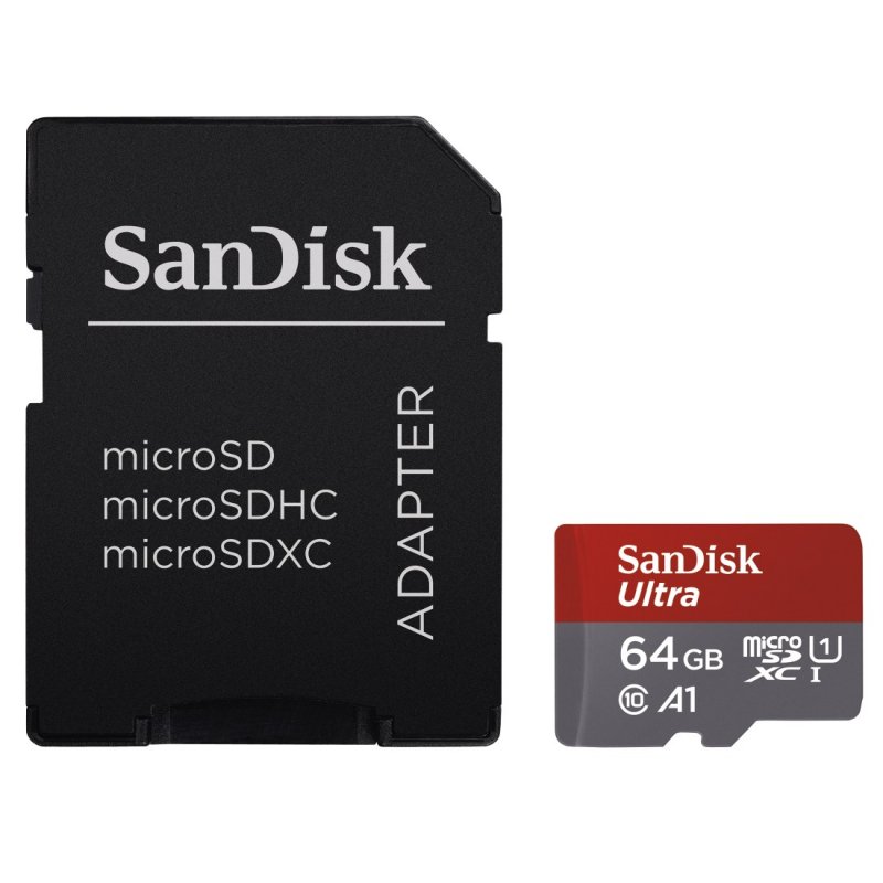 SanDisk Ultra microSDXC 64GB 100MB/ s + adaptér - obrázek produktu