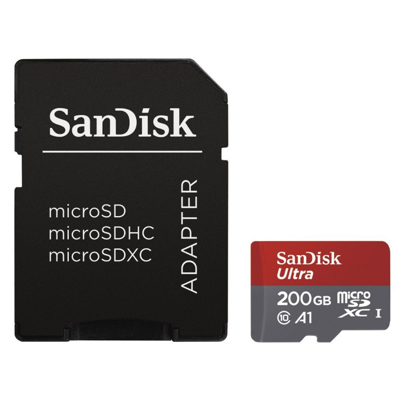 SanDisk Ultra microSDXC 200GB 100MB/ s + adaptér - obrázek produktu