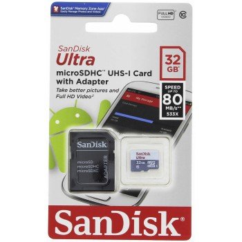 SanDisk Ultra microSDHC 32GB 80MB/ s + adaptér - obrázek č. 1