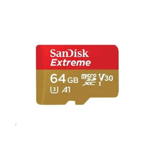 SanDisk Extreme microSDXC 64GB 160MB/ s + adaptér - obrázek produktu
