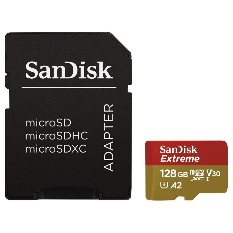 SanDisk Extreme microSDXC 128GB 160MB/ s + adaptér - obrázek č. 1