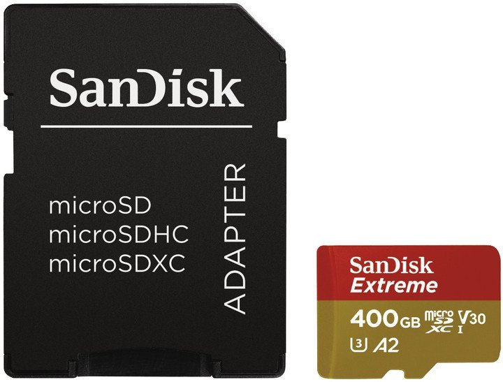 SanDisk Extreme microSDXC 400GB 160MB/ s + adaptér - obrázek č. 1
