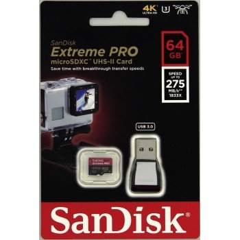SanDisk Extreme Pro microSDXC 64GB 275MB/ s + ada. - obrázek č. 1