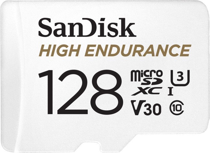 SanDisk High Endurance microSDXC 128GB + adaptér - obrázek produktu