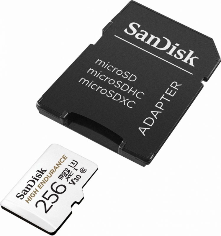 SanDisk High Endurance/ micro SDXC/ 256GB/ 100MBps/ UHS-I U3 /  Class 10/ + Adaptér - obrázek produktu