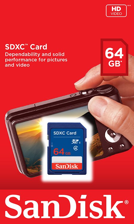 SanDisk SDXC 64GB Class 4 - obrázek č. 1