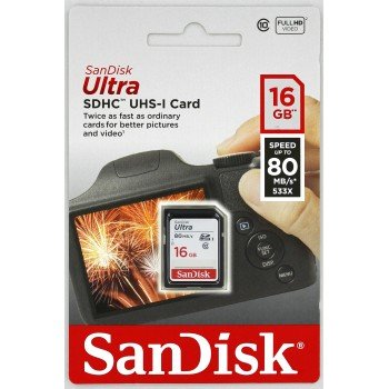 SanDisk Ultra SDHC 16GB 80MB/ s Class10 UHS-I - obrázek č. 1
