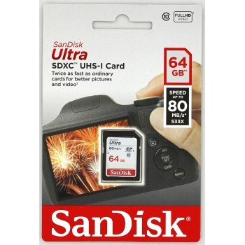 SanDisk Ultra SDXC 64GB 80MB/ s Class10 UHS-I - obrázek č. 1