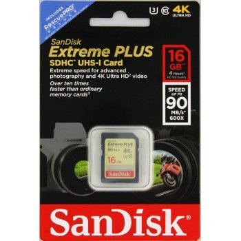 SanDisk Extreme Plus SDHC 16GB 90MB/ s Class10 - obrázek č. 1