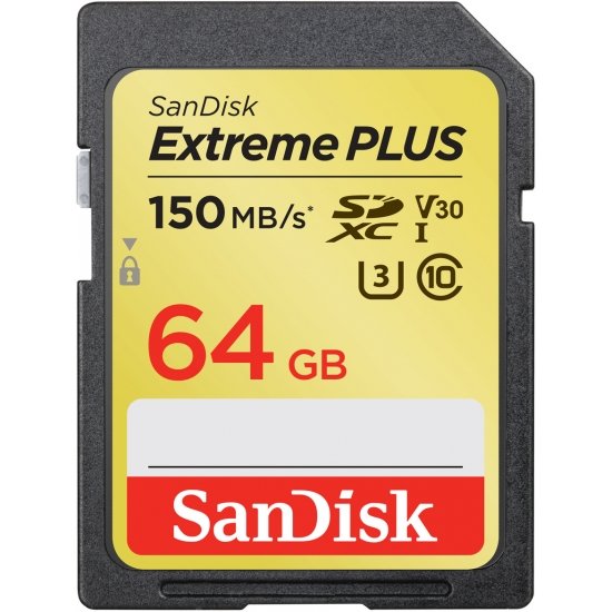 SanDisk Extreme Plus SDXC 64GB 150MB/ s V30 UHS-I - obrázek produktu
