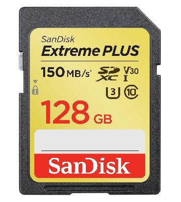 SanDisk Extreme Plus SDXC 128GB 150MB/ s V30 UHS-I - obrázek produktu