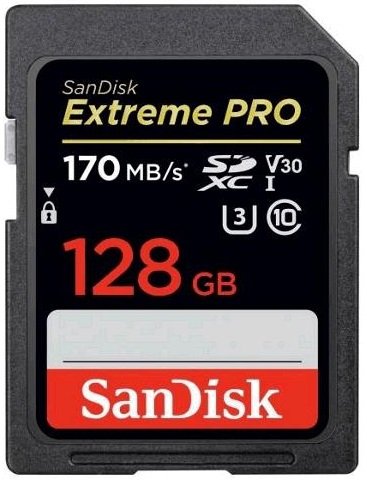 SanDisk Extreme Pro SDXC 128GB 170MB/ s V30 UHS-I - obrázek produktu