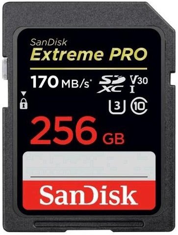SanDisk Extreme Pro SDXC 256GB 170MB/ s V30 UHS-I - obrázek produktu