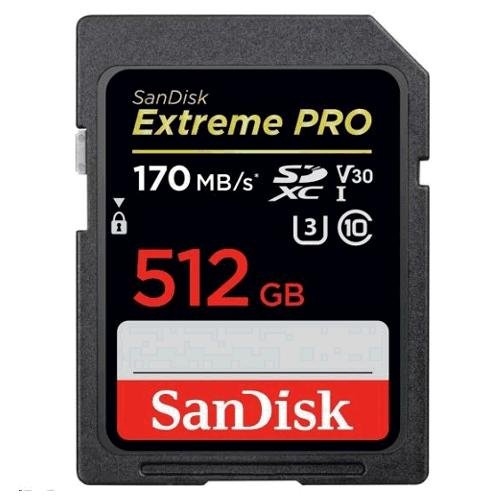 SanDisk Extreme Pro SDXC 512GB 170MB/ s V30 UHS-I - obrázek produktu