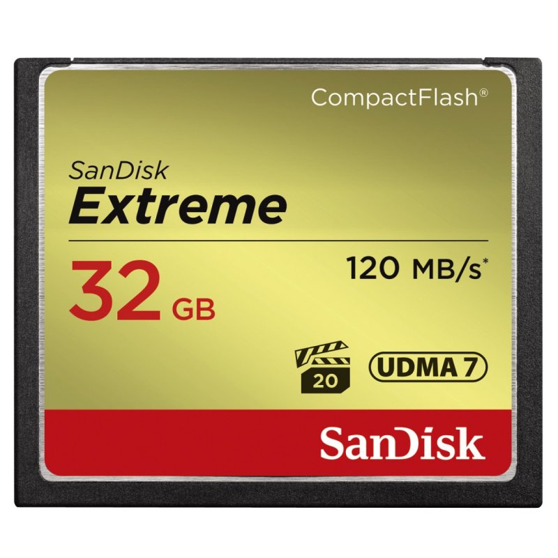 SanDisk Extreme CompactFlash 32GB 120MB/ s - obrázek produktu