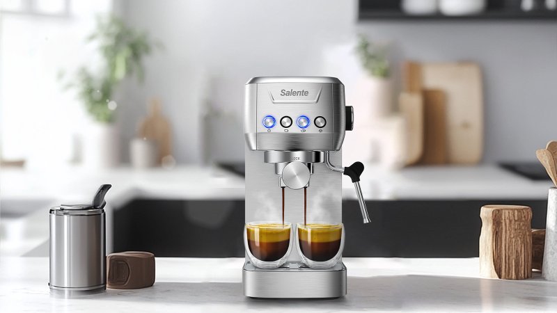 Salente Coffio, pákový kávovar, nerez - obrázek č. 5