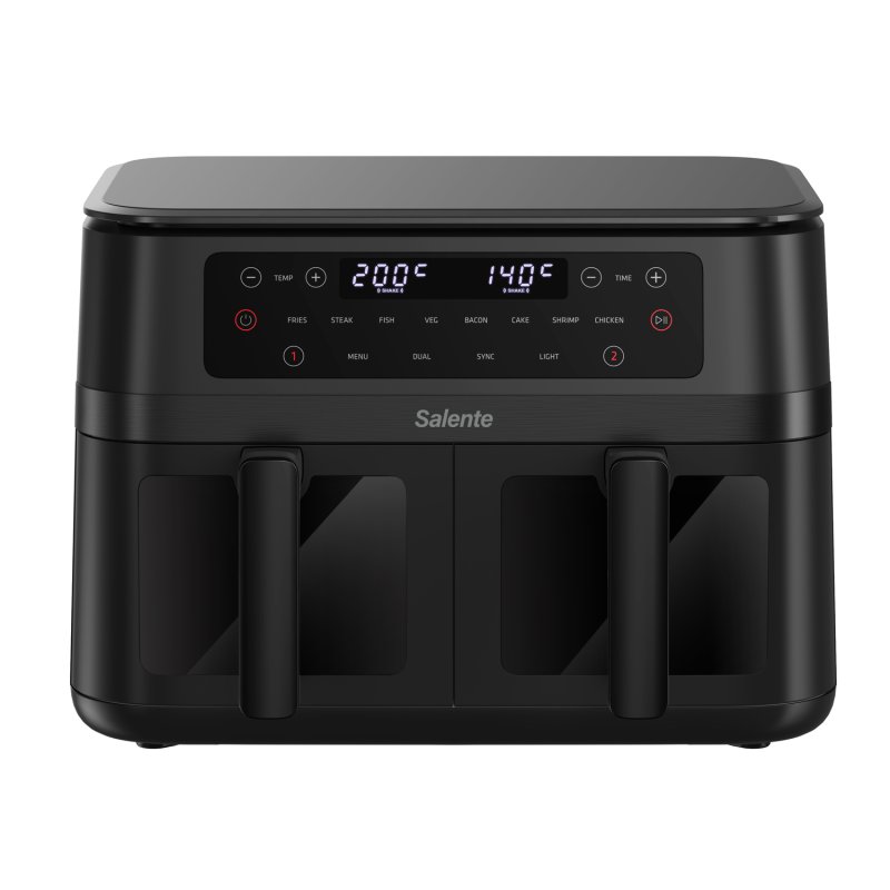 Salente DoubleAir, duální horkovzdušná fritéza, 11 l, černá - obrázek č. 10
