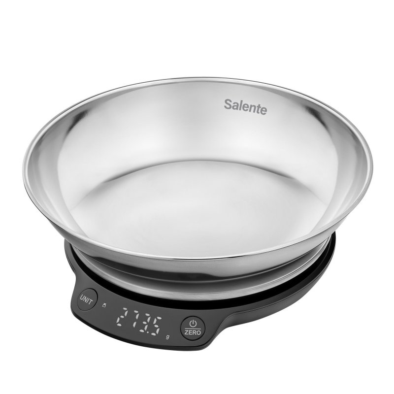 Salente Rimare, kuchyňská váha, 5 kg, nerezová mísa, černá / nerez - obrázek produktu