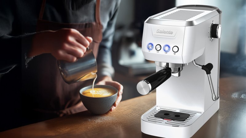 Salente Coffio, pákový kávovar, bílý - obrázek č. 3