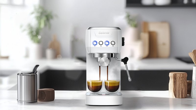 Salente Coffio, pákový kávovar, bílý - obrázek č. 4