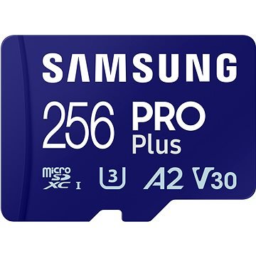 Samsung/ micro SDXC/ 256GB/ 180MBps/ USB 3.0/ USB-A/ Class 10/ + Adaptér/ Modrá - obrázek produktu