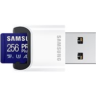 Samsung/ micro SDXC/ 256GB/ 180MBps/ USB 3.0/ USB-A/ Class 10/ + Adaptér/ Modrá - obrázek č. 1