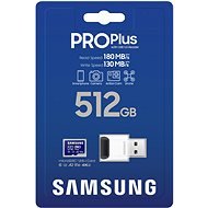 Samsung/ micro SDXC/ 512GB/ 180MBps/ USB 3.0/ USB-A/ Class 10/ + Adaptér/ Modrá - obrázek č. 2