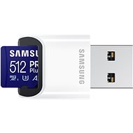 Samsung/ micro SDXC/ 512GB/ 180MBps/ USB 3.0/ USB-A/ Class 10/ + Adaptér/ Modrá - obrázek č. 1