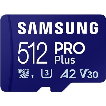 Samsung/ micro SDXC/ 512GB/ 180MBps/ USB 3.0/ USB-A/ Class 10/ + Adaptér/ Modrá - obrázek produktu