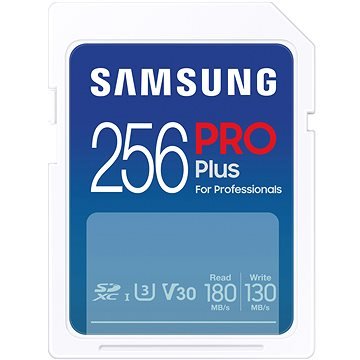 Samsung/ SDXC/ 256GB/ 180MBps/ USB 3.0/ USB-A/ Class 10/ + Adaptér/ Modrá - obrázek produktu