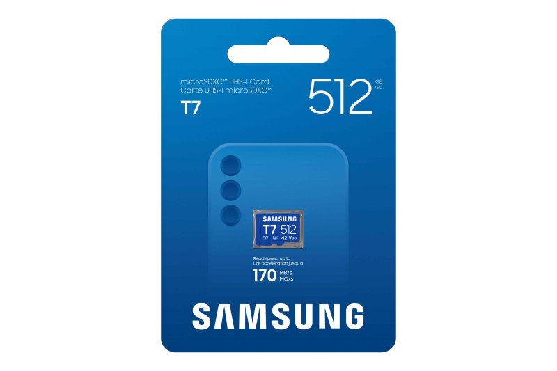 Samsung T7 / Micro SDXC / 512GB / UHS-I U3  /  Class 10 / Modrá - obrázek č. 3