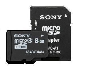 SONY microSD karta SR8A,8GB, class 4, adapter - obrázek produktu