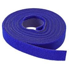 Vazací páska na suchý zip, 16 mm, 4 m, modrá - obrázek produktu
