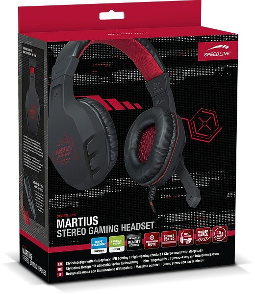MARTIUS Stereo Gaming Headset, black - obrázek č. 4