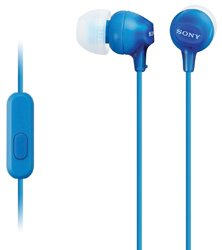 SONY sluchátka MDR-EX15AP, handsfree, modré - obrázek produktu