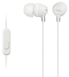 SONY sluchátka MDR-EX15AP, handsfree, bílé - obrázek produktu