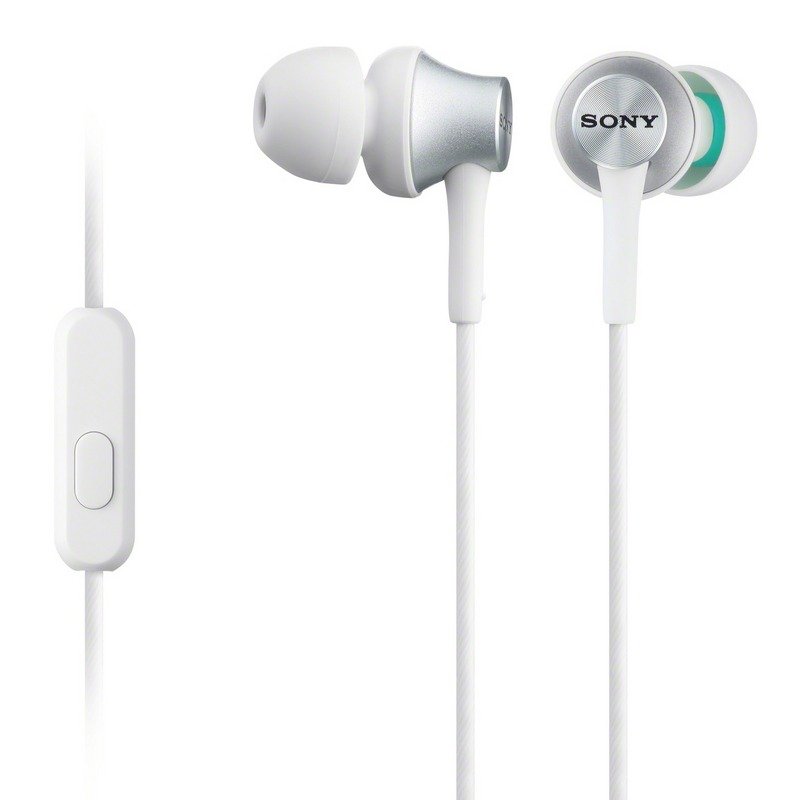 SONY sluchátka MDR-EX450AP, hliník, handsfree,bílá - obrázek produktu