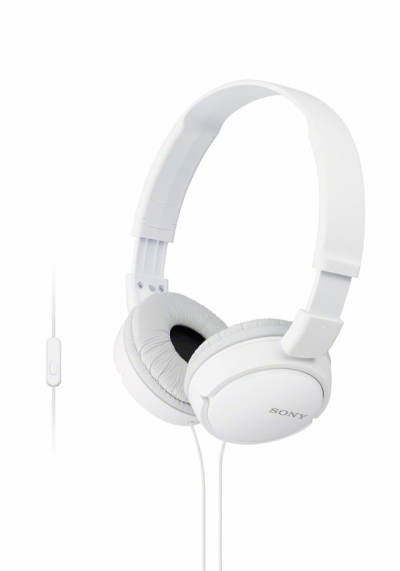 SONY sluchátka MDR-ZX110AP handsfree, bílé - obrázek produktu