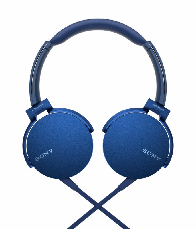 SONY Sluchátka EXTRA  BASS MDR-XB550AP,modrá - obrázek č. 1