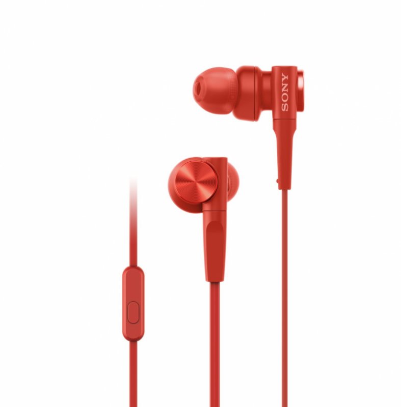 SONY sluchátka MDR-XB55AP, červená - obrázek produktu